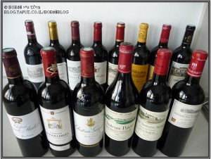 יינות בורדו בציר 2003 שהשתתפו בטעימה